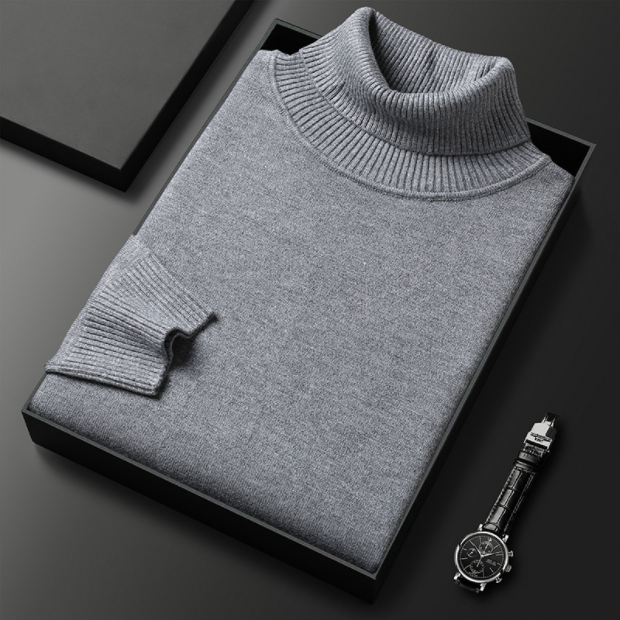 Men's Cashmere Cotton Turtleneck Sweater