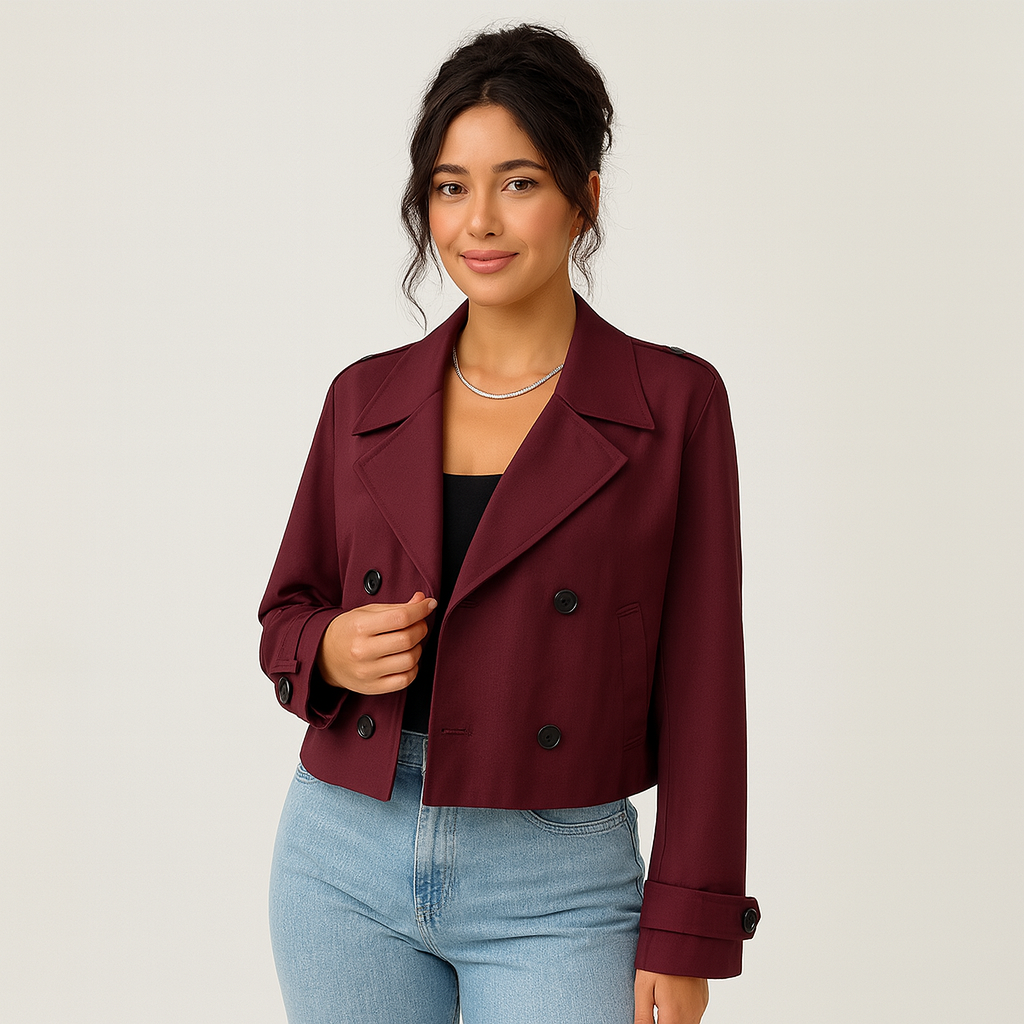 Women's Fitted Knit Button Coat