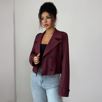 Women's Fitted Knit Button Coat