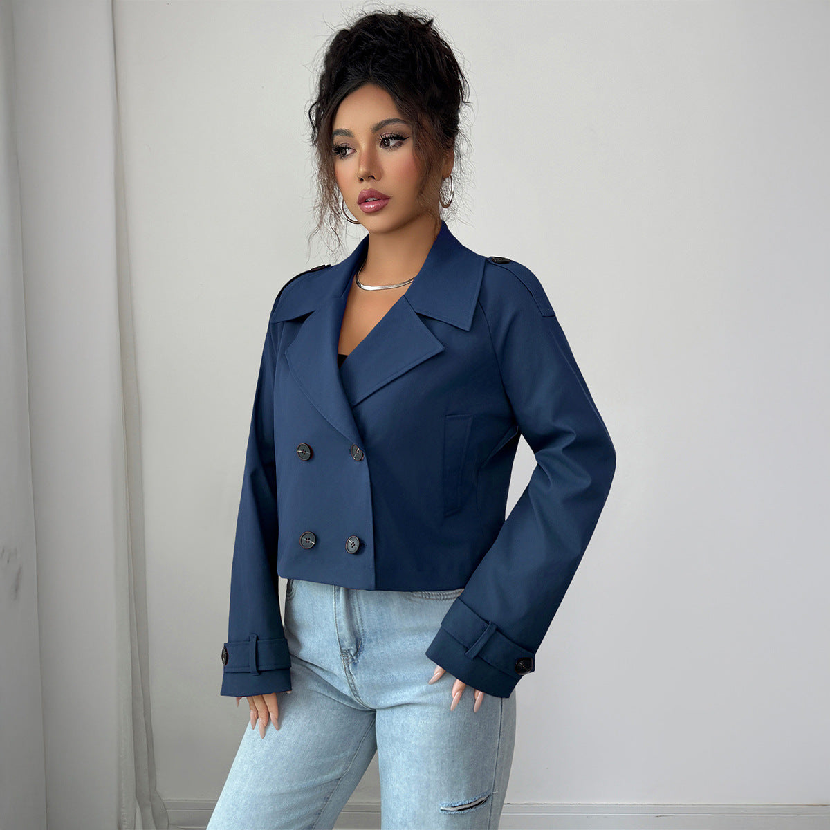 Women's Fitted Knit Button Coat