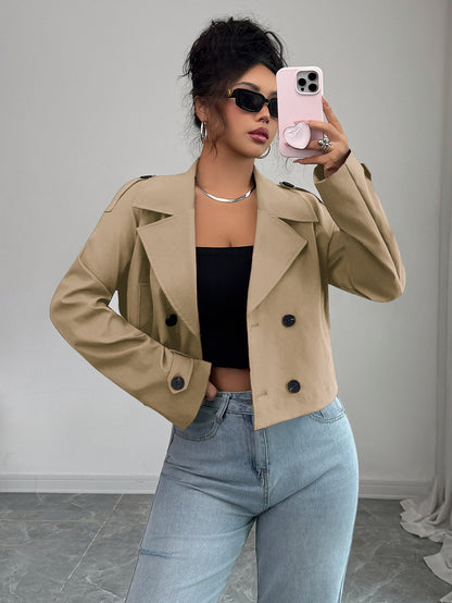 Women's Fitted Knit Button Coat