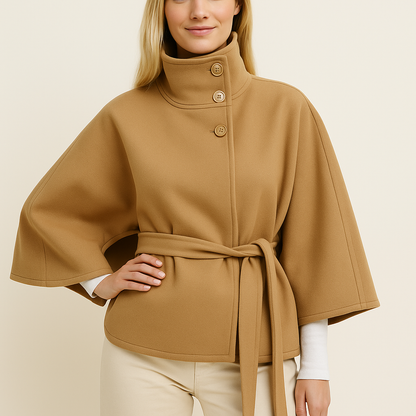 Chic Ladies Batwing Sleeve Winter Jacket - OutfitLondon