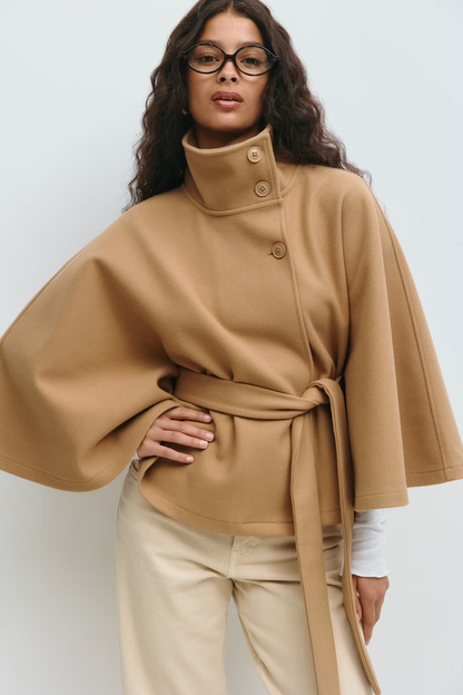 Chic Ladies Batwing Sleeve Winter Jacket