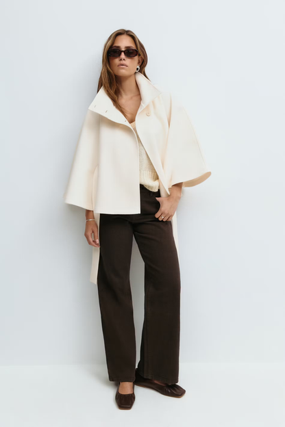 Chic Ladies Batwing Sleeve Winter Jacket