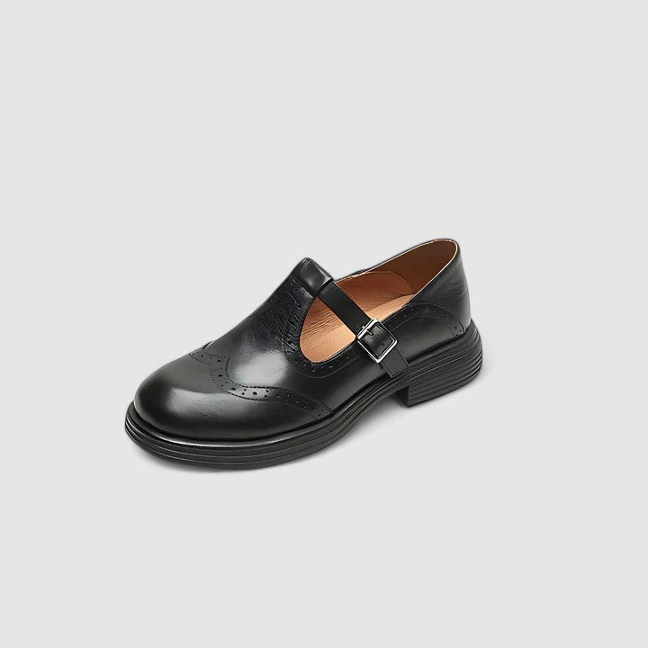 Emiliana Women's Leather T-Strap Shoes