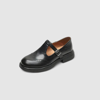 Emiliana Women's Leather T-Strap Shoes