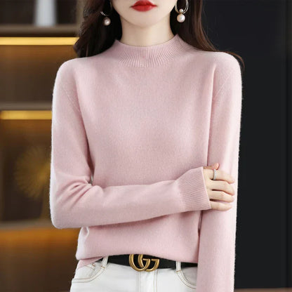 Classic Fit Women's Knit Crew Neck Sweater - OutfitLondon