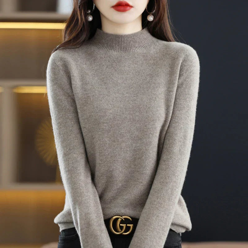 Classic Fit Women's Knit Crew Neck Sweater
