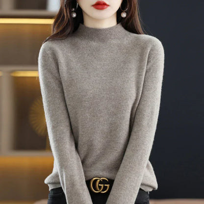 Classic Fit Women's Knit Crew Neck Sweater