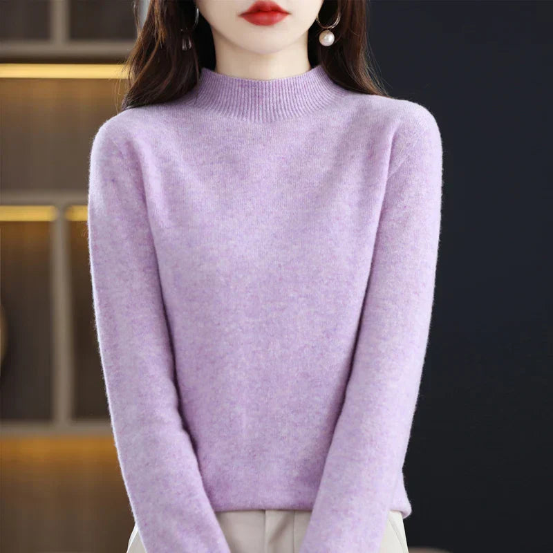 Classic Fit Women's Knit Crew Neck Sweater