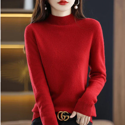 Classic Fit Women's Knit Crew Neck Sweater