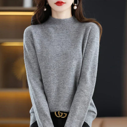 Classic Fit Women's Knit Crew Neck Sweater