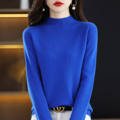 Classic Fit Women's Knit Crew Neck Sweater
