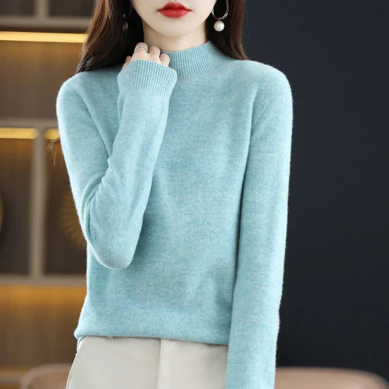 Classic Fit Women's Knit Crew Neck Sweater