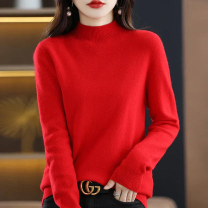 Classic Fit Women's Knit Crew Neck Sweater