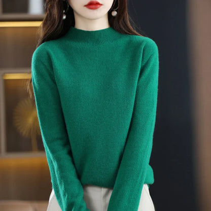 Classic Fit Women's Knit Crew Neck Sweater
