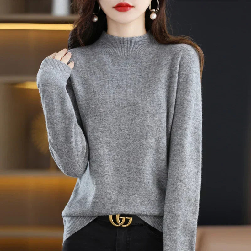 Classic Fit Women's Knit Crew Neck Sweater
