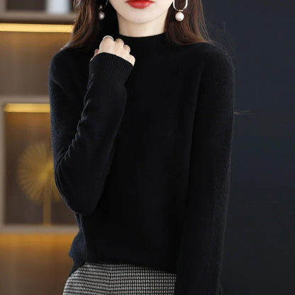 Classic Fit Women's Knit Crew Neck Sweater