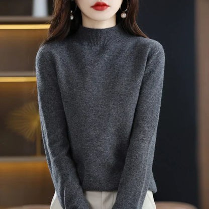 Classic Fit Women's Knit Crew Neck Sweater