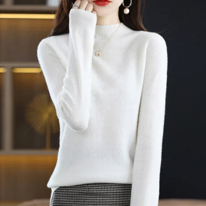 Classic Fit Women's Knit Crew Neck Sweater