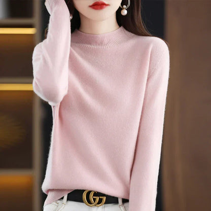 Classic Fit Women's Knit Crew Neck Sweater