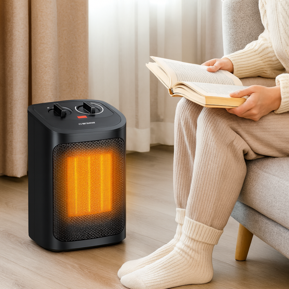Compact Electric Heater for Bedroom Warmth - OutfitLondon