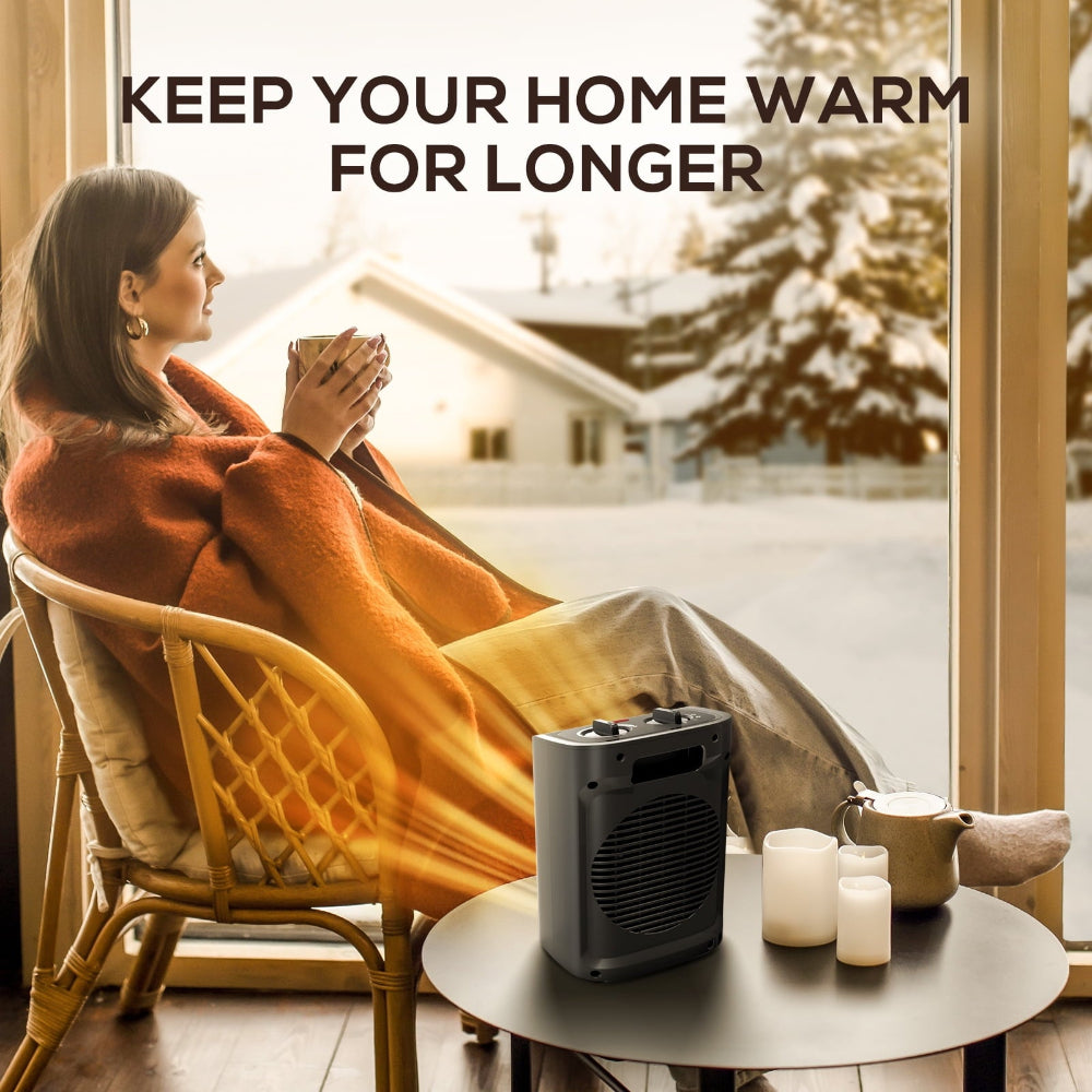Compact Electric Heater for Bedroom Warmth
