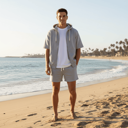 Casual Elastic Waist Shorts with Pocket Detail