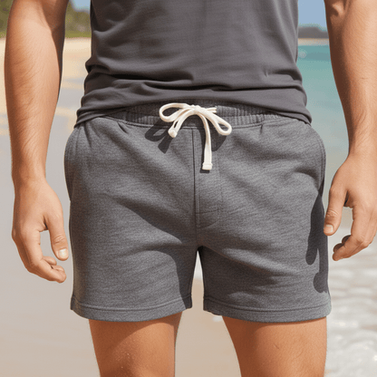 Casual Elastic Waist Shorts with Pocket Detail