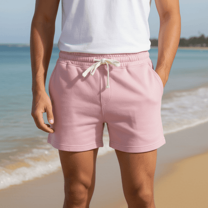 Casual Elastic Waist Shorts with Pocket Detail