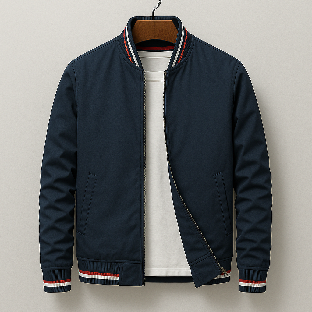 Slim Fit Mens Casual Bomber Jacket - OutfitLondon