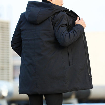 Warm Men's Quilted Parka Coat