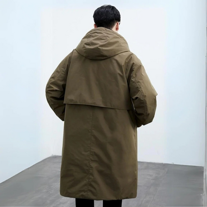 Waterproof Men's Trench Coat - Warm Puffer Jacket Design