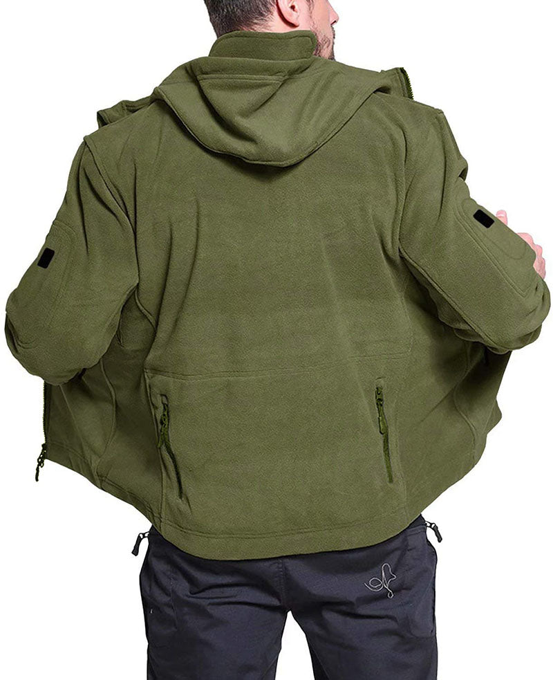 Warm Waterproof Mens Fleece Coat for Winter