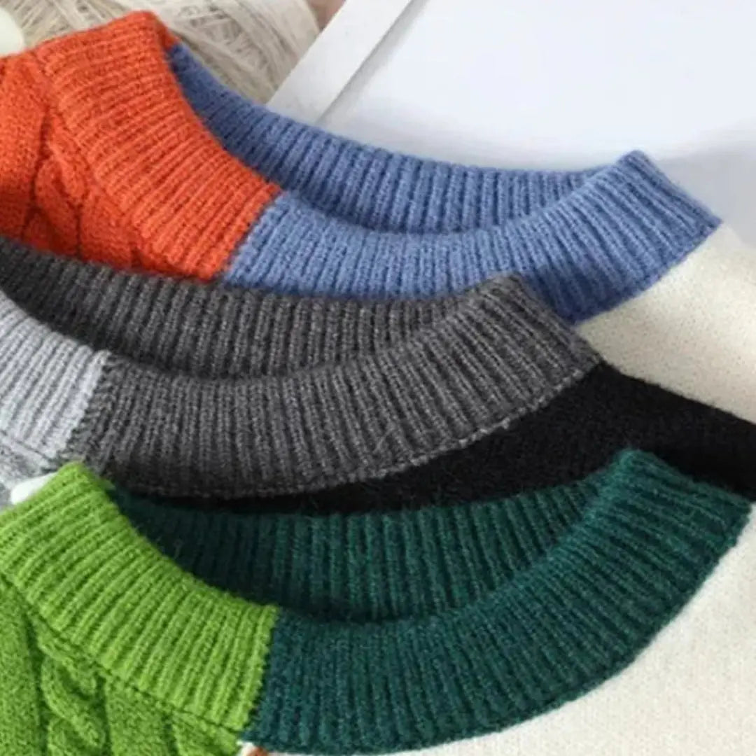 Mackenly Men's Patchwork Sweater