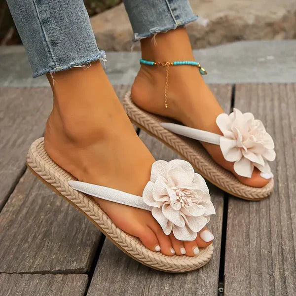 Ladies Floral Summer Sandals - OutfitLondon