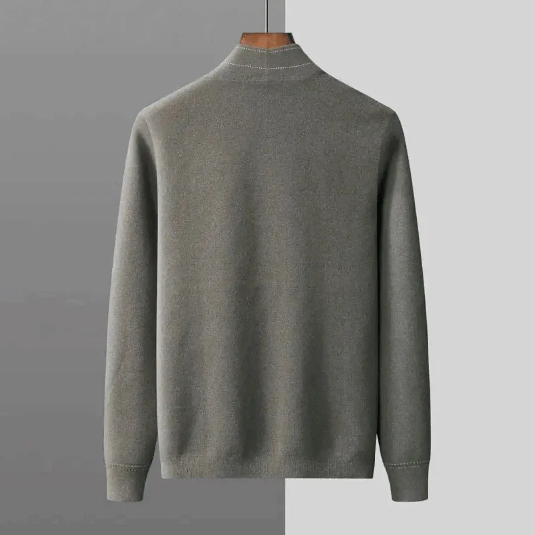 Men's Wool Cardigan Twill Tan