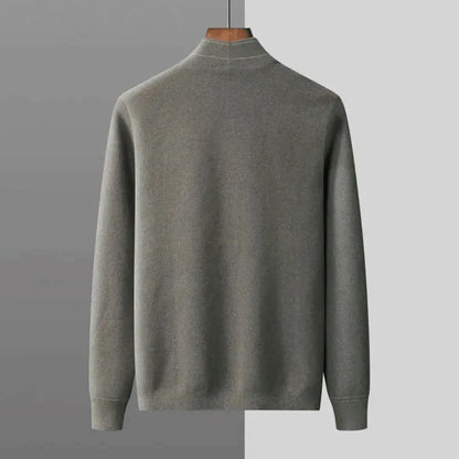 Men's Wool Cardigan Twill Tan