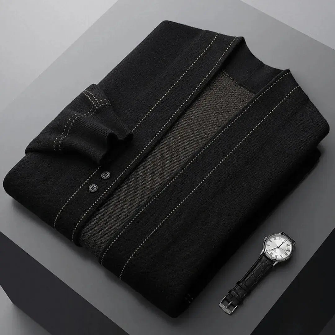 Men's Wool Cardigan Twill Tan