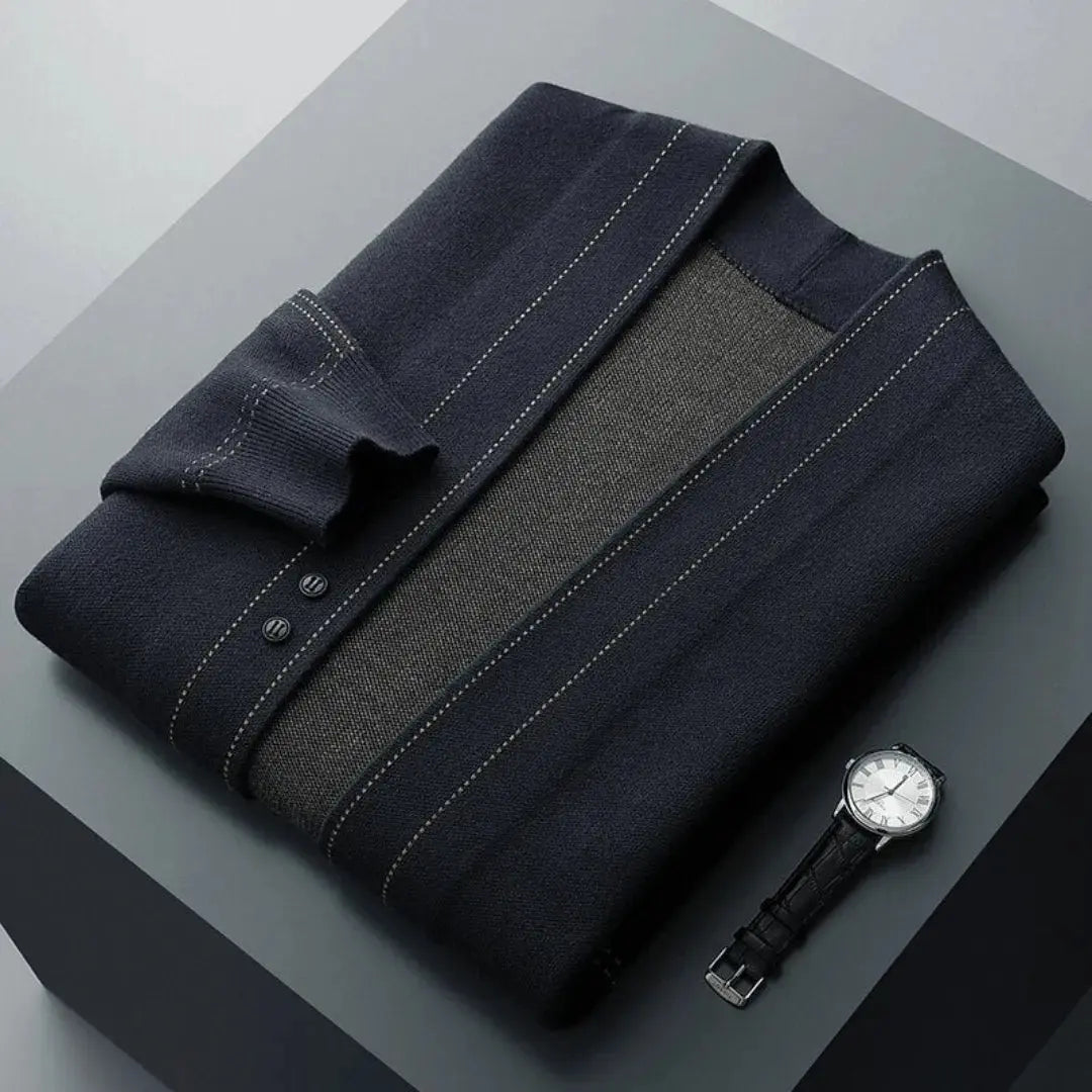 Men's Wool Cardigan Twill Tan