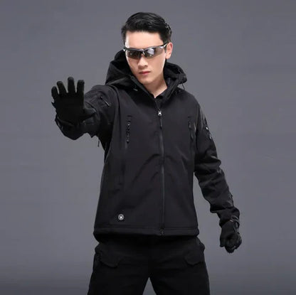 Waterproof Hooded Fleece Jacket For Men