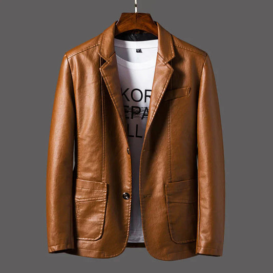 Classic Brown Genuine Leather Jacket - OutfitLondon