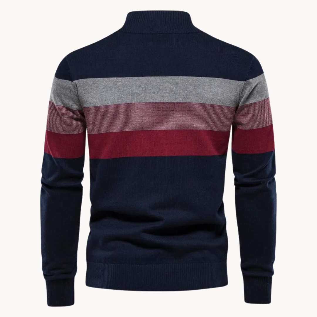Casual Men's Zip Neck Pullover Sweater