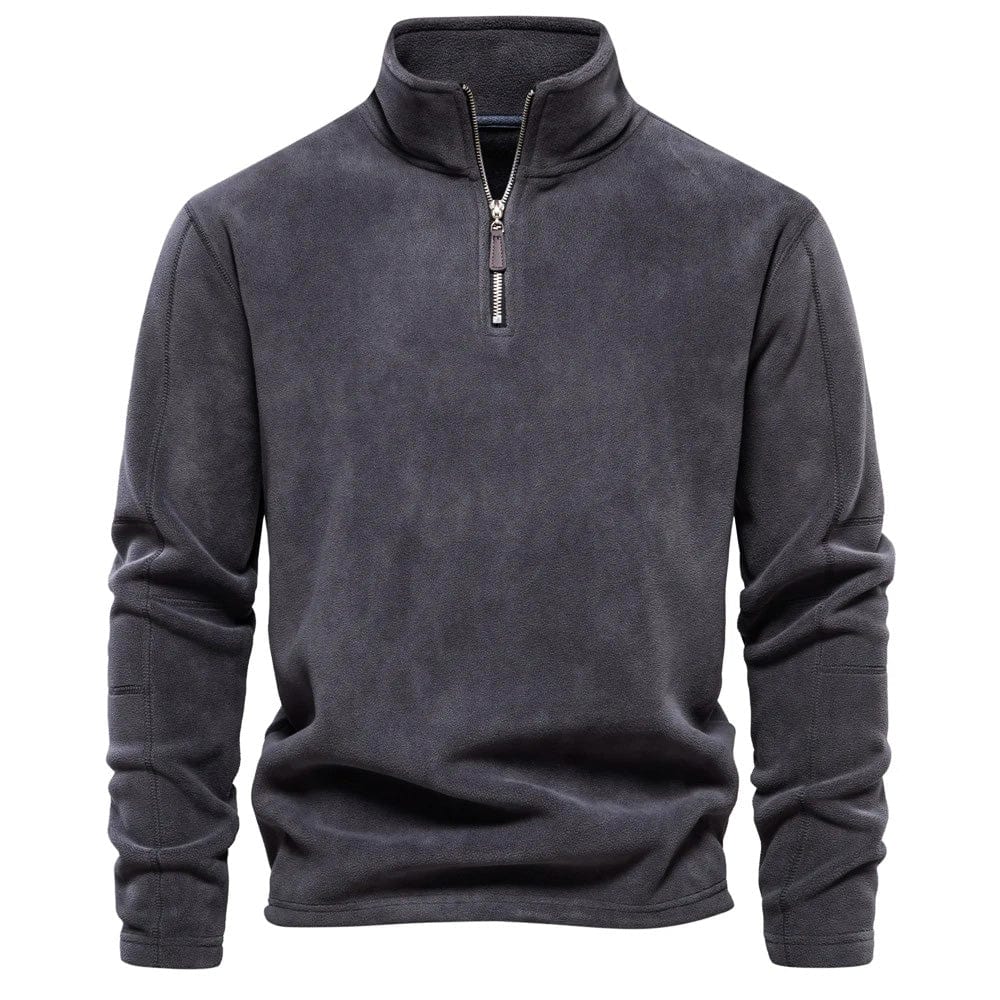 Cozy Mens Thick Half Zip Fleece Pullover Sweater