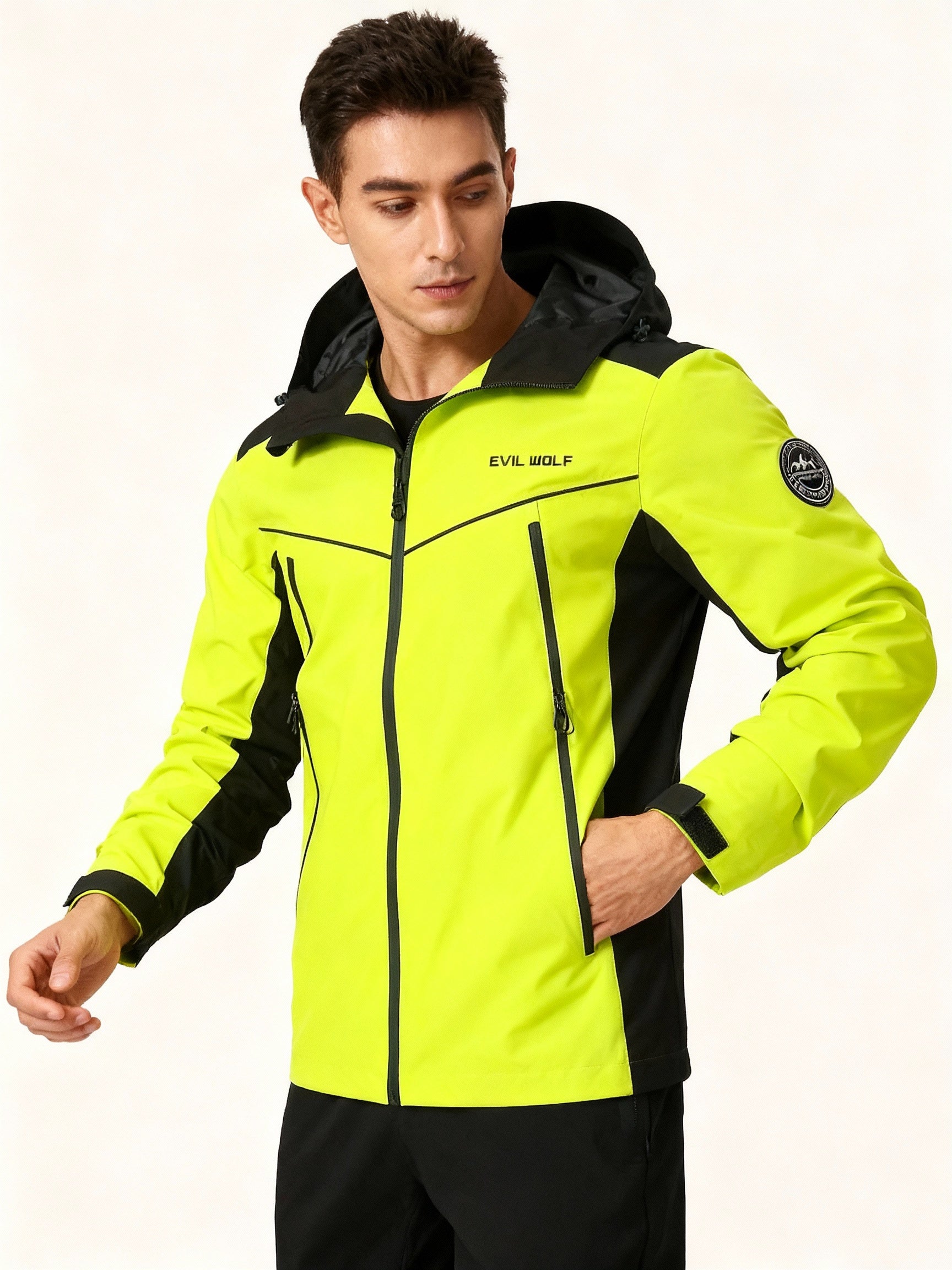 Waterproof Hooded Zip Up Jacket - OutfitLondon
