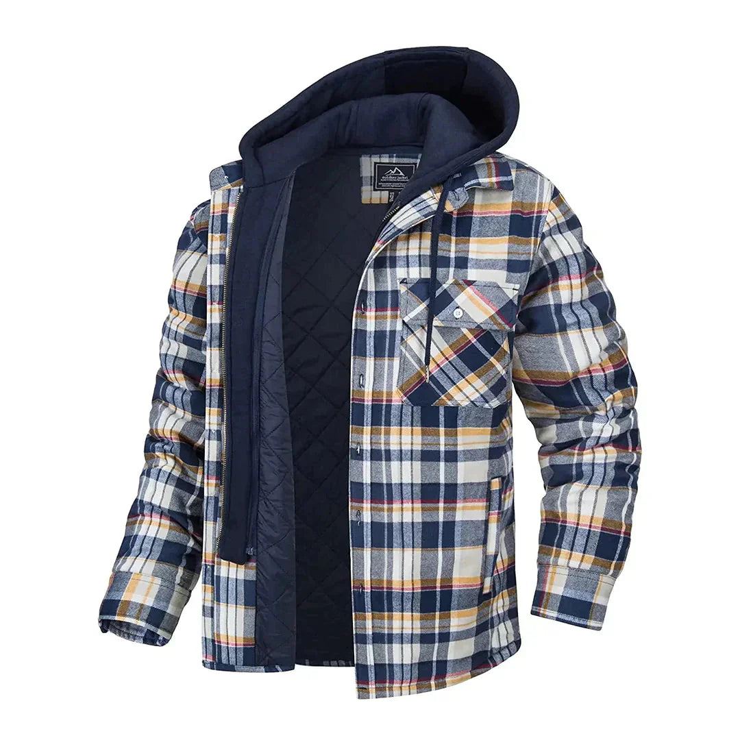 Classic Plaid Mens Jacket with Timeless Style