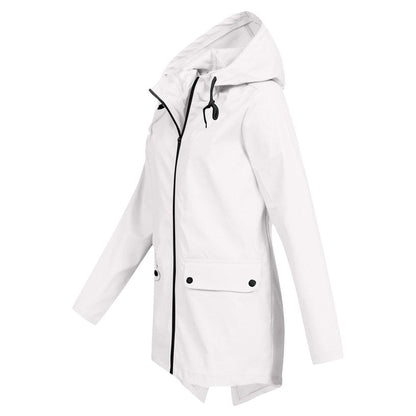 Waterproof Hooded Women's Rain Jacket