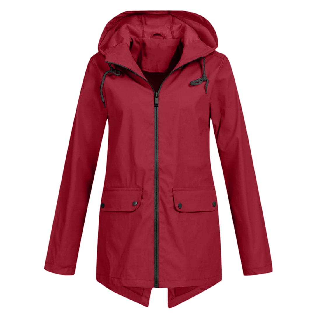 Waterproof Hooded Women's Rain Jacket
