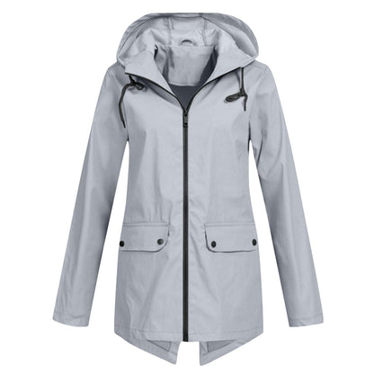 Waterproof Hooded Women's Rain Jacket