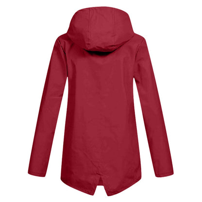Waterproof Hooded Women's Rain Jacket
